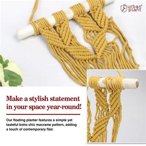 Urban Plant Mustard Bliss Macrame Plant Hanger