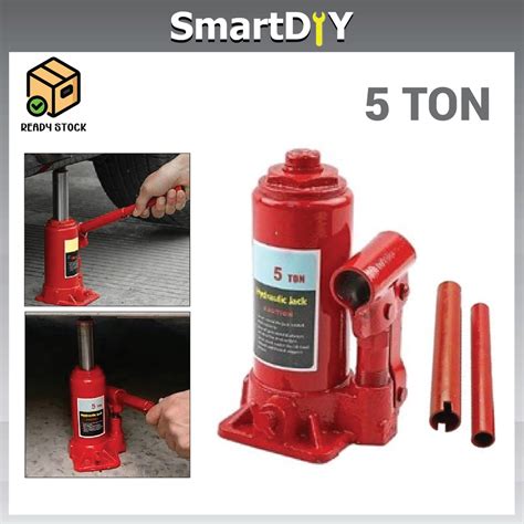 5 Ton Portable Heavy Duty Hydraulic Floor Bottle Jack | Shopee Malaysia