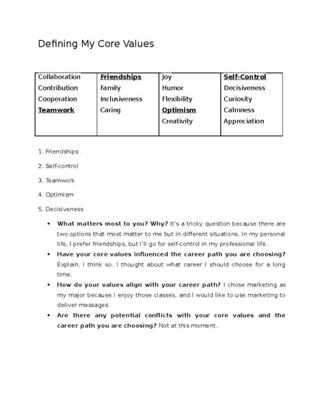 Image result for Defining Core Values