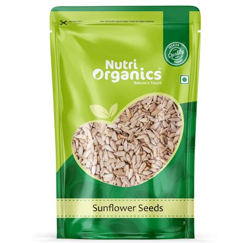 Nutri Organics Raw Sunflower Seeds for Eating, High in Protein & Fiber ...