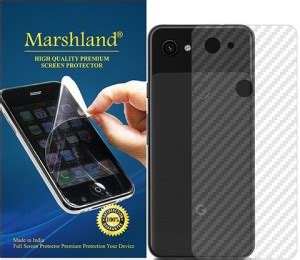 MARSHLAND Back Screen Guard for Google Pixel 3A XL 3D Touch Feel Carbon ...