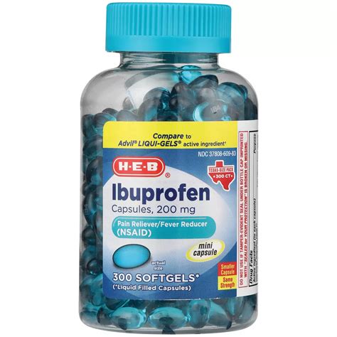 H-E-B Ibuprofen 200 mg Softgels - Shop Pain relievers at H-E-B