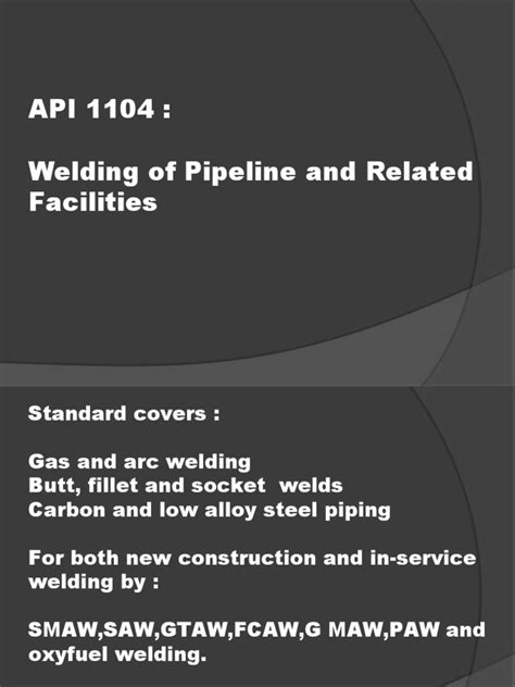 Image result for API 1104 Study Set