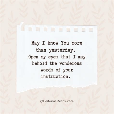 To know and understand – Her Name Means Grace