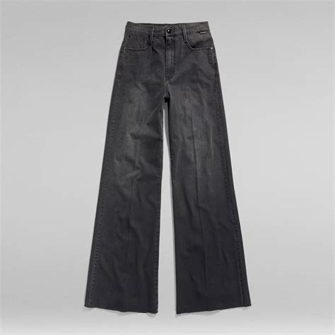 Deck Ultra High Wide Leg Jeans | Black | G-Star RAW®