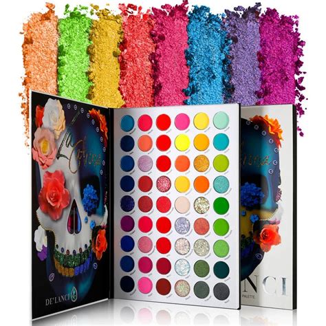 DE'LANCI 54 Color La Cra Eyeshadow Palette | Bold & Vibrant Colors ...