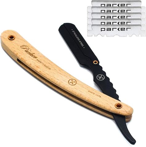 Amazon.com: Parker SRW Straight Edge Razor with 100 Platinum Stainless ...