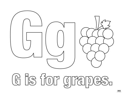 Letter G For Colouring