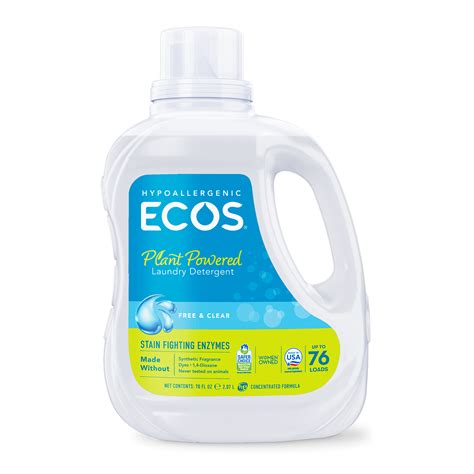 Free & Clear Laundry Detergent With Enzymes - ECOS®