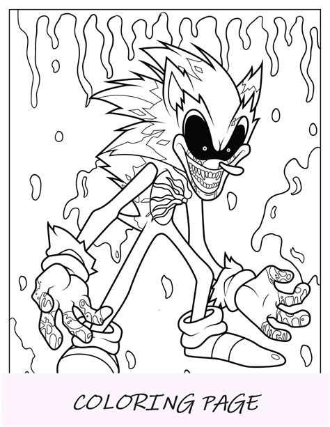 20 COLORIAGES SONIC EXE - PAGES DE COLORIAGES