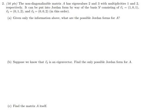 Image result for Non-Diagonalizable Matrix