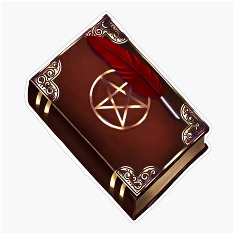 Onim Pentagram Spell Book Sticker, Phone Decal Water Bottle Stickers ...