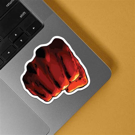 Red Fist of One Punch Man Stickers