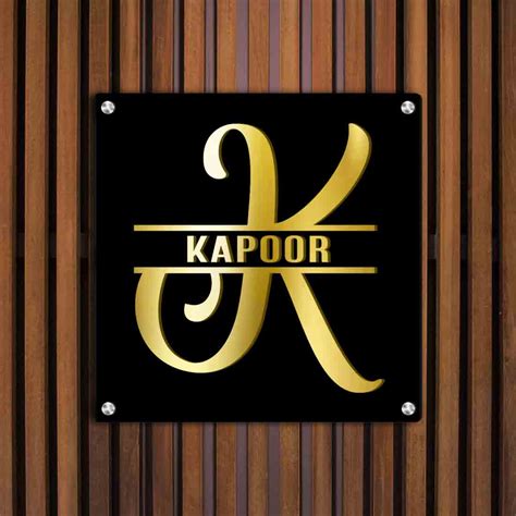 Personalized Monogram Stainless Steel Name Plate at Nutcase