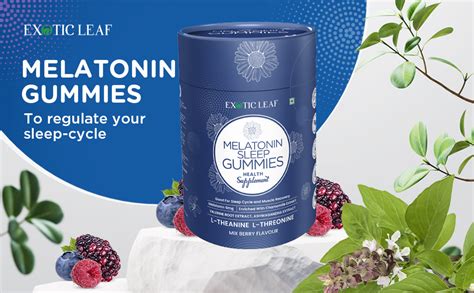 EXOTIC LEAF Melatonin Gummies 30 Count | Sleep Gummies | Sleeping ...