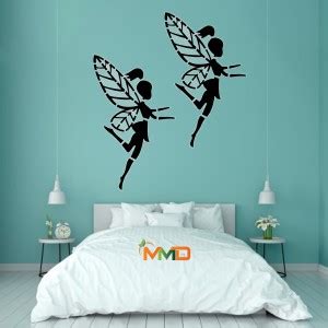 MMD DECORATION Daisy Fairy Wish Wall Stencil (Size:- 16" X 24") Daisy ...