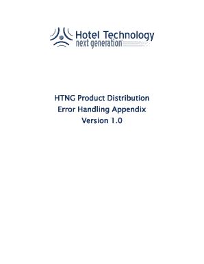 Fillable Online collaboration htng HTNG Product Distribution Error ...