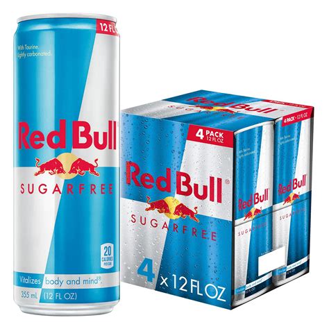 Buy Red Bull Energy Drink Sugar Free , Sugarfree, 12 Fl Oz (Pack of 4 ...