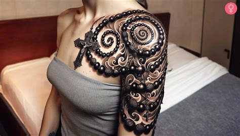 Catholic Rosary Bead Tattoos