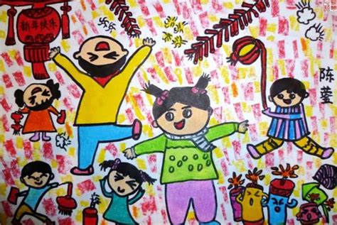 春节儿童画：关于过春节的儿童画_春节儿童画_教育_太平洋亲子网