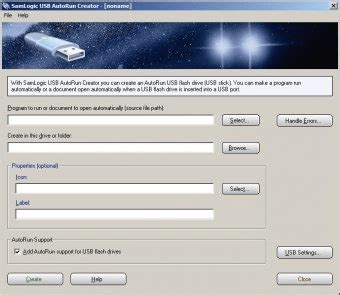 SamLogic USB AutoRun Creator Download - It allows you to add AutoRun functionality to USB flash ...
