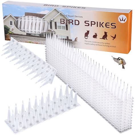 Buy TOBWOLF 12 Pack Bird Spikes, Plastic Bird Deterrent Spikes, Anti ...