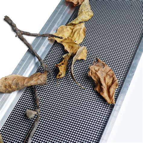 Flehomo Gutter Guard, 5 Inch Stainless Steel Micro Mesh Gutter Covers, Pine Needle & Leaf Filter ...