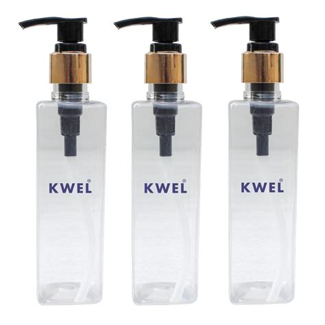 KWEL Empty Transparent Refillable Pump Bottles, Durable Refillable ...