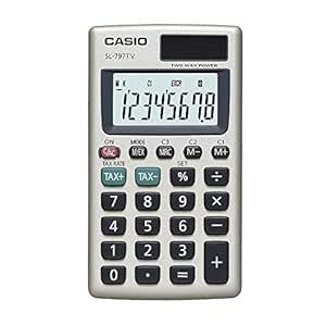 Casio Sl 797Tvgd 8 Digits Portable Calculator : Amazon.in: Office Products