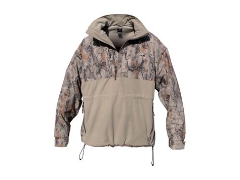 Natural Gear Men's Windproof Hybrid Half-Zip Fleece Jacket Polyester