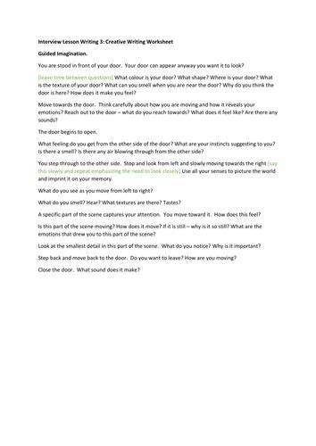 Interview Worksheet for Creative Writing 的图像结果