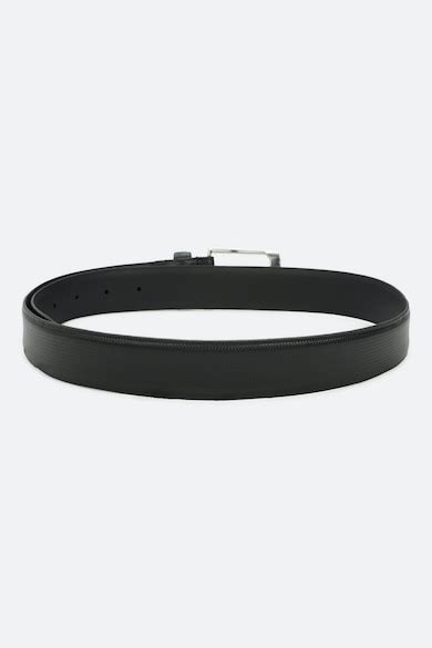 Buy Men Black Textured Leather Formal Belt Online - 551000 | Louis Philippe