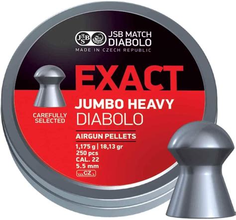 Buy JSB Diabolo Exact Jumbo Heavy .22 Cal, 18.13 gr.- 250 Ct Online at ...