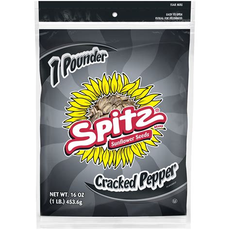 Spitz Cracked Pepper Sunflower Seeds, 16 oz. - Walmart.com