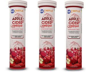 Recastle Apple Cider Vinegar With Vitamin B6 & B12 Effervescent Tablets ...