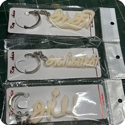 Glow in Dark name keychains orange – 3D Case Makers