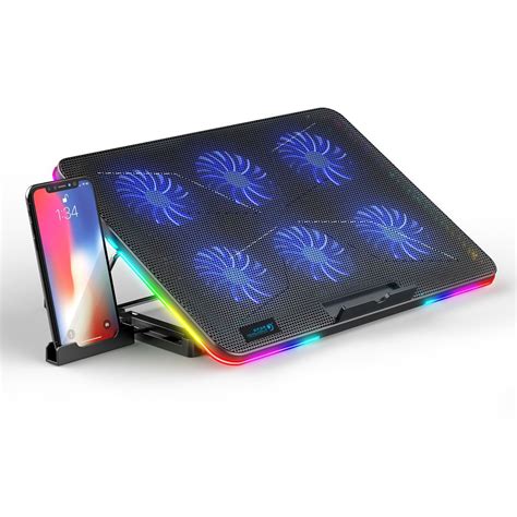 Popular Ergonomic Design 7 Adjustable Angles RGB Laptop Cooling Pad ...