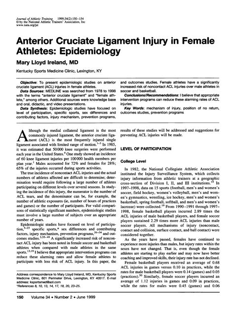 Jathtrain 00006-0078 - LCA ARTICLE - Journal of Athletic Training 1999 ...