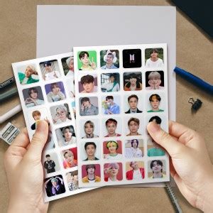 Niki Enterprises 35 cm BTS Round Self Peeling Sticker Sheets ( Set of 4 ...