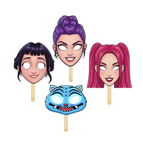 K-pop Demon Hunters Party Face Masks – PRETTY UR PARTY
