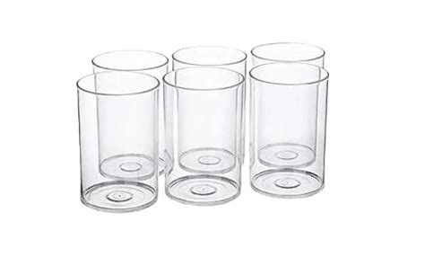 Buy Lisha Industries |Crystal Cut Borosilicate Water Glasses - 280 ml ...