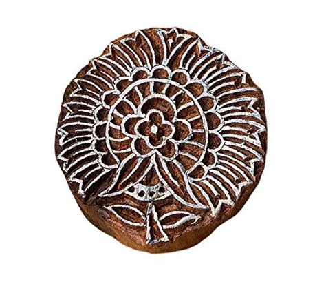 Wooden Printing Block Stamp Plant Handcarved Indian Print Textile ...