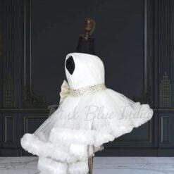 White High Low Ruffled Pary Wear Gown Dress for Baby Girls ...