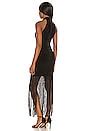Alice + Olivia Steph Fringe Midi Dress in Black | REVOLVE