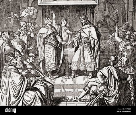 The Treaty of Verdun, signed in August 843 by Lothair I, Louis the ...