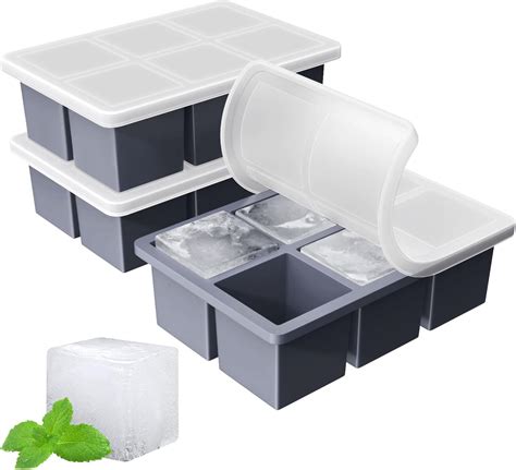 Amazon.com: Large Ice Cube Tray for Whiskey: FDDBI Big Square Ice Cube ...