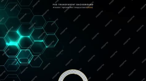Green hexagon network on transparant background | Premium AI-generated PSD