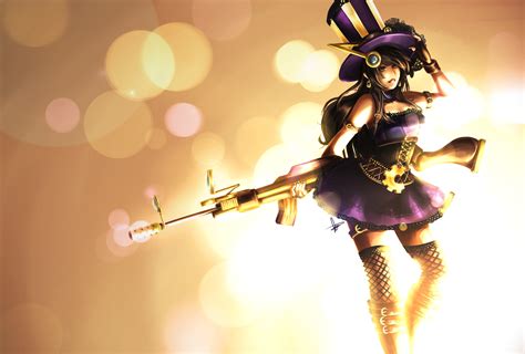 league, Of, Legends, Weapons, Guns, Girl Wallpapers HD / Desktop and ...
