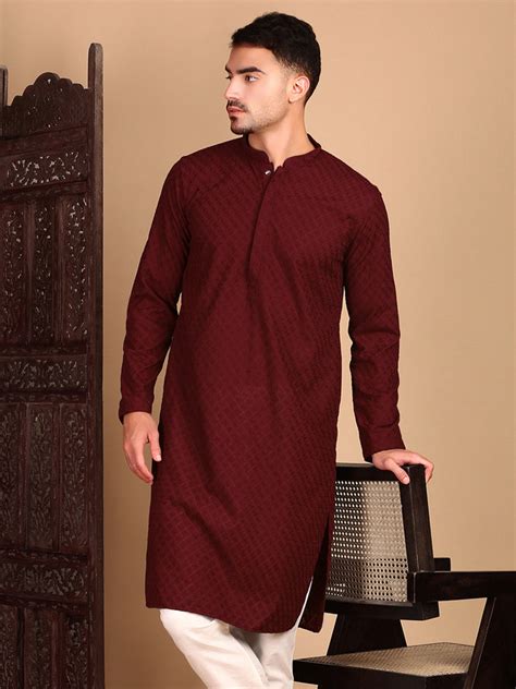 Men's Embroidered Kurta – Sanwara Fashions
