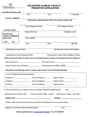 2019-2026 Form UC Volunteer Clinical Faculty/Preceptor Application ...